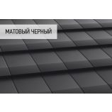 Композитная черепица Decra коллекция КВАДРО цвет: Матовый черный