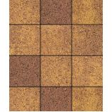 Тротуарная плитка Поревит Коллекция Гранит колормикс Квадрат 300х300х60 мм, гранит, Осень