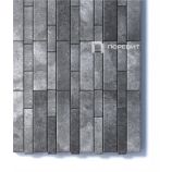 Тротуарная плитка Поревит Коллекция Гладкий колормикс Ригель, 80 мм, Антрацит