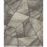 Тротуарная плитка Поревит Коллекция Гладкий колормикс Мозаика, Антрацит