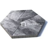 Тротуарная плитка Поревит Коллекция Гранит колормикс Мозаика, 80 мм, гранит, Антрацит