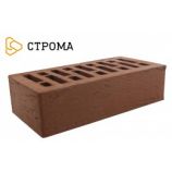 Облицовочный керамический кирпич коричневый рустик 1НФ Строма