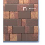 Тротуарная плитка Поревит Коллекция Гладкий колормикс Старый город, 60 мм, Осень
