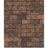 Тротуарная плитка Поревит Коллекция Гладкий колормикс Прямоугольник 200х100х80 мм, Сиена