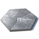 Тротуарная плитка Поревит Коллекция Колормикс Мозаика, 80 мм, Шунгит